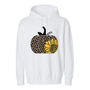 Sunflower Leopard Pumpkin Garment-Dyed Fleece Hoodie