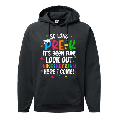 So Long PreK Kindergarten Here I Come Graduation Gifts Performance Fleece Hoodie