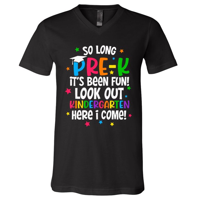 So Long PreK Kindergarten Here I Come Graduation Gifts V-Neck T-Shirt