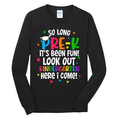 So Long PreK Kindergarten Here I Come Graduation Gifts Tall Long Sleeve T-Shirt