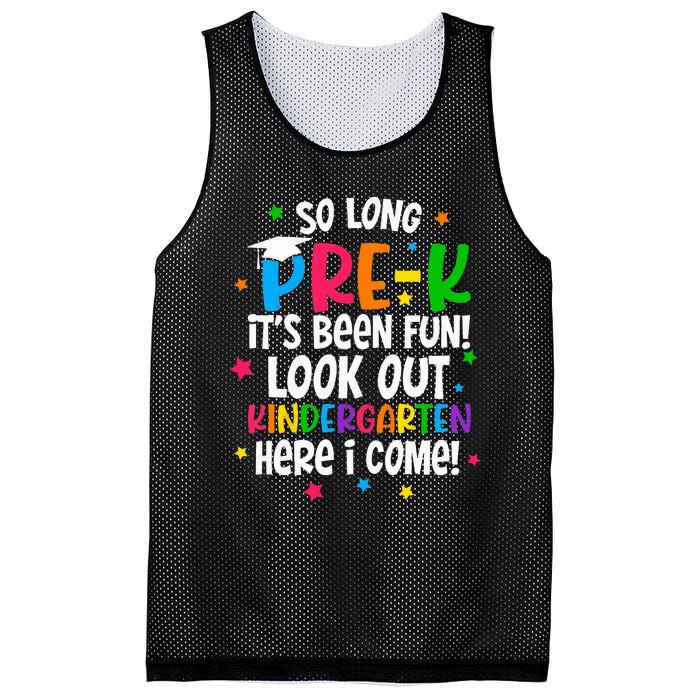 So Long PreK Kindergarten Here I Come Graduation Gifts Mesh Reversible Basketball Jersey Tank