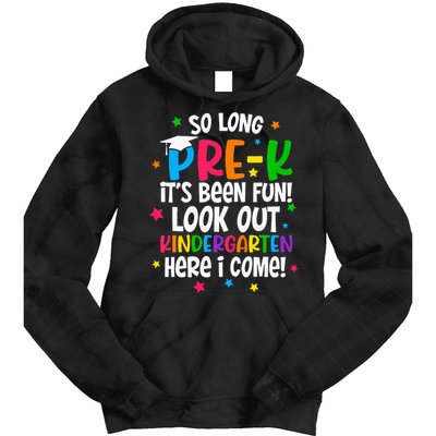 So Long PreK Kindergarten Here I Come Graduation Gifts Tie Dye Hoodie