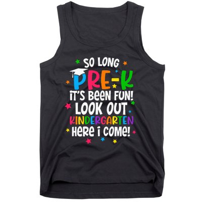 So Long PreK Kindergarten Here I Come Graduation Gifts Tank Top