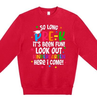 So Long PreK Kindergarten Here I Come Graduation Gifts Premium Crewneck Sweatshirt