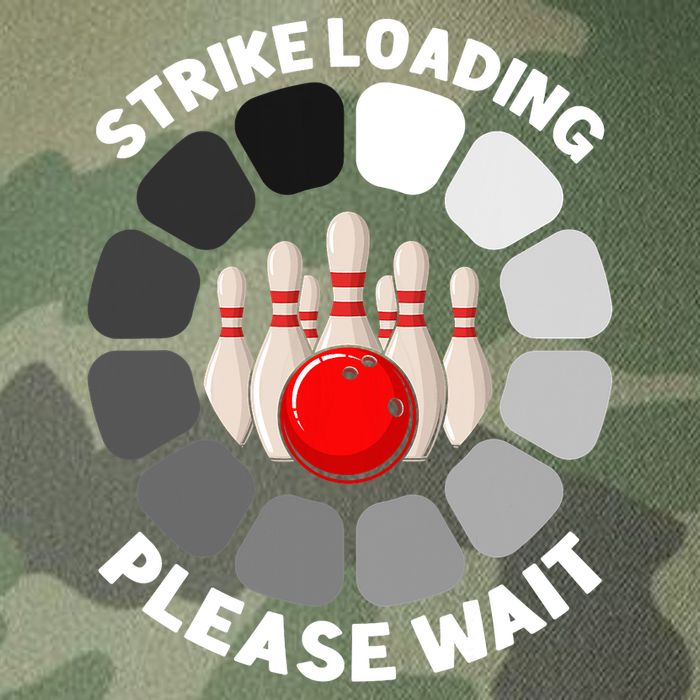 Strike Loading Please Wait Funny Bowling Player Lover Legacy Tie Dye Trucker Hat