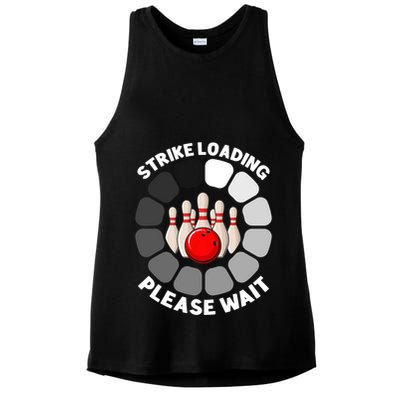 Strike Loading Please Wait Funny Bowling Player Lover Ladies PosiCharge Tri-Blend Wicking Tank