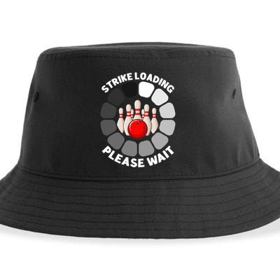 Strike Loading Please Wait Funny Bowling Player Lover Sustainable Bucket Hat