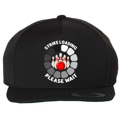 Strike Loading Please Wait Funny Bowling Player Lover Wool Snapback Cap