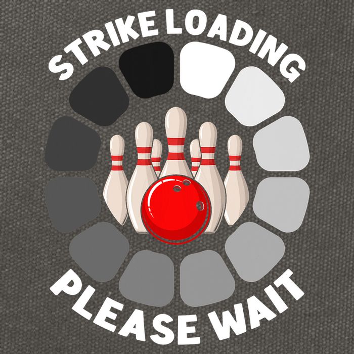 Strike Loading Please Wait Funny Bowling Player Lover Cotton Canvas Backpack
