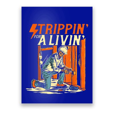 Stripping Living Powerline Father’S Day Electricians Gift Poster
