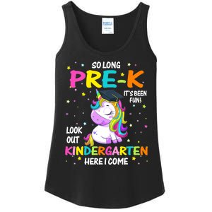 So Long Pre-K Kindergarten Here I Come Unicorn Graduation Ladies Essential Tank