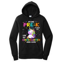 So Long Pre-K Kindergarten Here I Come Unicorn Graduation Women's Pullover Hoodie