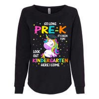 So Long Pre-K Kindergarten Here I Come Unicorn Graduation Womens California Wash Sweatshirt