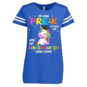 So Long Pre-K Kindergarten Here I Come Unicorn Graduation Enza Ladies Jersey Football T-Shirt