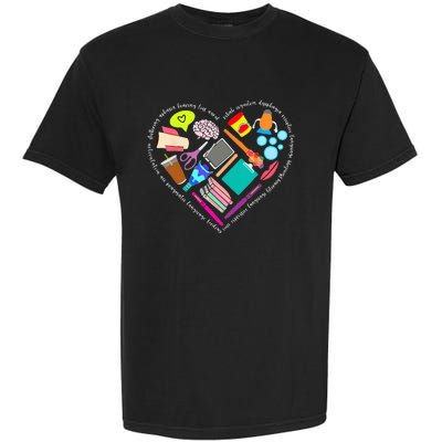 Speech Language Pathology SLP Speech Pathologist Heart Shape Garment-Dyed Heavyweight T-Shirt