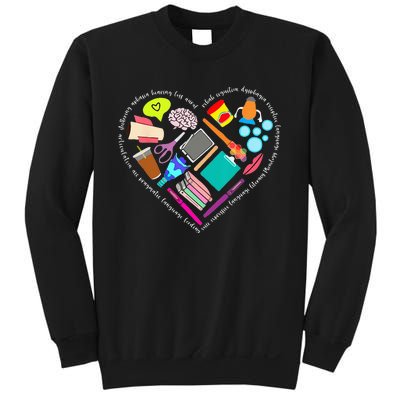 Speech Language Pathology SLP Speech Pathologist Heart Shape Sweatshirt