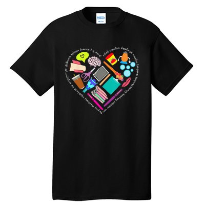 Speech Language Pathology SLP Speech Pathologist Heart Shape Tall T-Shirt