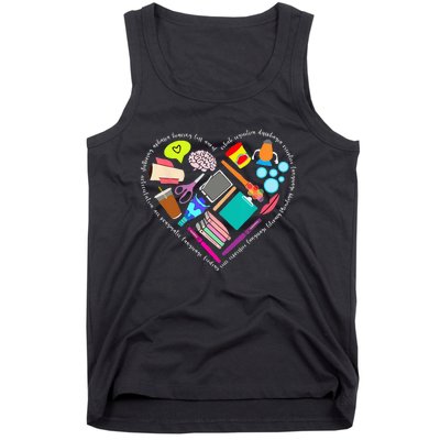 Speech Language Pathology SLP Speech Pathologist Heart Shape Tank Top