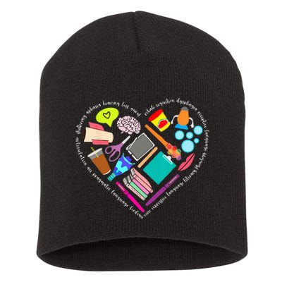 Speech Language Pathology SLP Speech Pathologist Heart Shape Short Acrylic Beanie