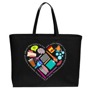 Speech Language Pathology SLP Speech Pathologist Heart Shape Cotton Canvas Jumbo Tote