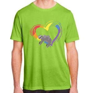 Sloth Lgbt Pride Sloths Pride Heart Gift Adult ChromaSoft Performance T-Shirt