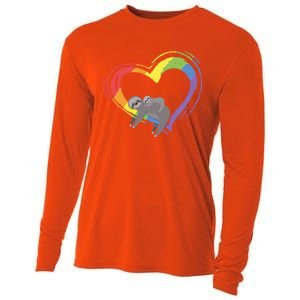 Sloth Lgbt Pride Sloths Pride Heart Gift Cooling Performance Long Sleeve Crew