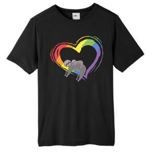 Sloth Lgbt Pride Sloths Pride Heart Gift Tall Fusion ChromaSoft Performance T-Shirt