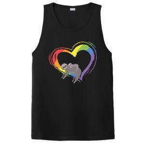 Sloth Lgbt Pride Sloths Pride Heart Gift PosiCharge Competitor Tank