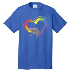 Sloth Lgbt Pride Sloths Pride Heart Gift Tall T-Shirt