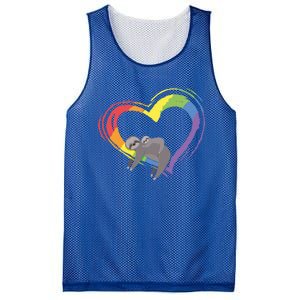 Sloth Lgbt Pride Sloths Pride Heart Gift Mesh Reversible Basketball Jersey Tank