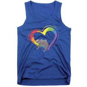 Sloth Lgbt Pride Sloths Pride Heart Gift Tank Top