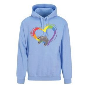 Sloth Lgbt Pride Sloths Pride Heart Gift Unisex Surf Hoodie