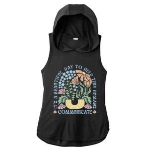 Speech Language Pathologist Pathology Speech Therapy Slp Ladies PosiCharge Tri-Blend Wicking Draft Hoodie Tank