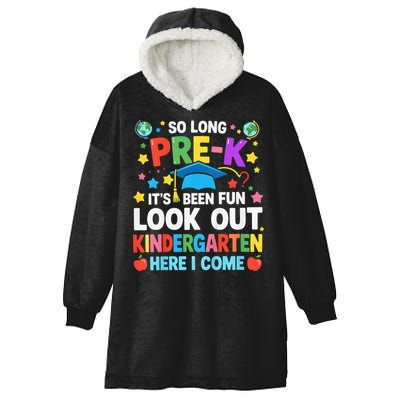 So Long Pre K Graduation Kindergarten Here I Come 2025 Hooded Wearable Blanket