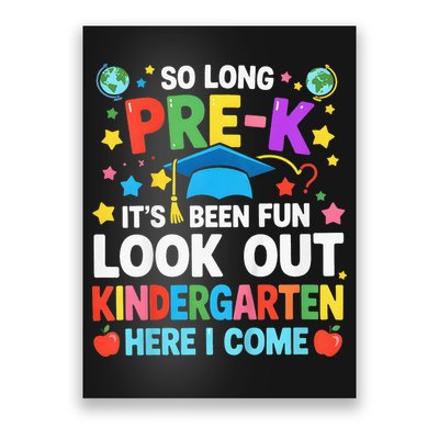 So Long Pre K Graduation Kindergarten Here I Come 2025 Poster