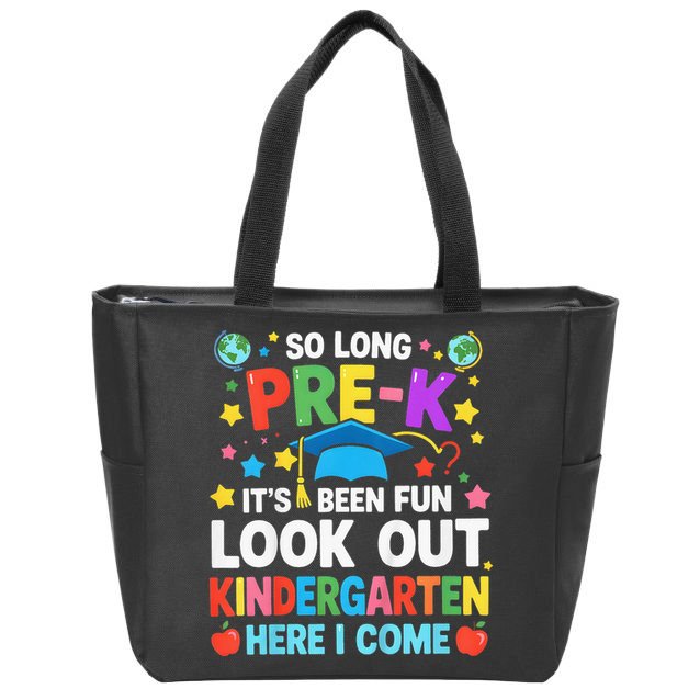 So Long Pre K Graduation Kindergarten Here I Come 2025 Zip Tote Bag