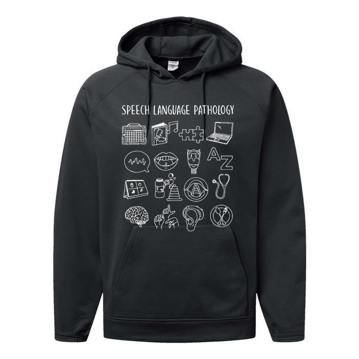 Speech Language Pathology Pathologist SLP Speech Therapist Performance Fleece Hoodie