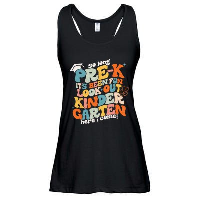 So Long PreK Kindergarten Here Graduate Last Day Of School Ladies Essential Flowy Tank