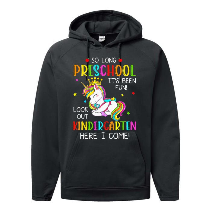 So Long Preschool Kindergarten Here I Come Graduation Performance Fleece Hoodie