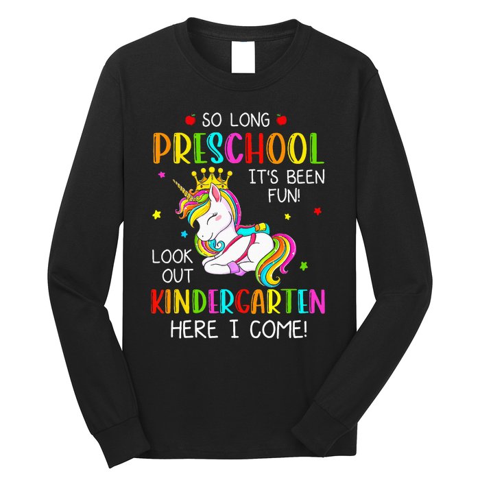 So Long Preschool Kindergarten Here I Come Graduation Long Sleeve Shirt