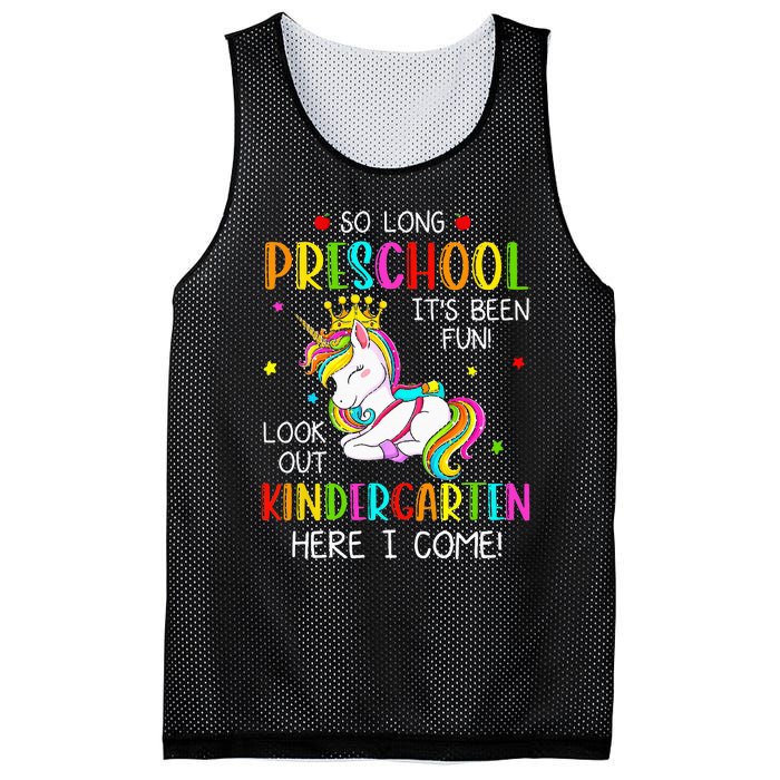 So Long Preschool Kindergarten Here I Come Graduation Mesh Reversible Basketball Jersey Tank