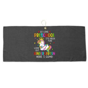 So Long Preschool Kindergarten Here I Come Graduation Large Microfiber Waffle Golf Towel