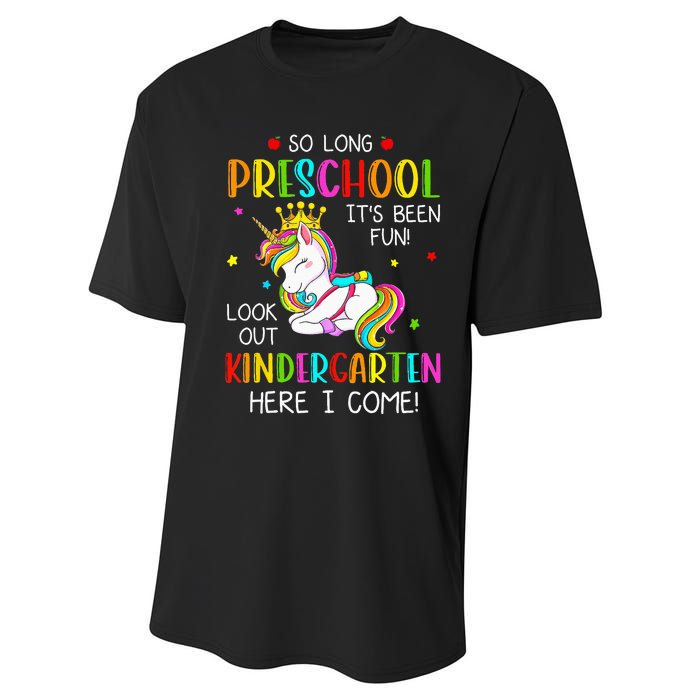 So Long Preschool Kindergarten Here I Come Graduation Performance Sprint T-Shirt