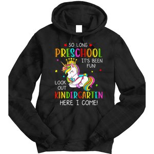 So Long Preschool Kindergarten Here I Come Graduation Tie Dye Hoodie