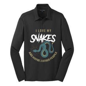 Snake Lover Pet Snake Owner Funny Snake Gift Silk Touch Performance Long Sleeve Polo