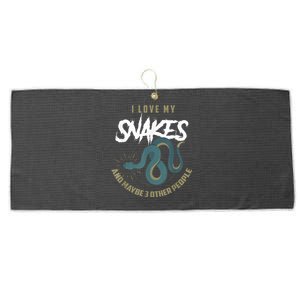 Snake Lover Pet Snake Owner Funny Snake Gift Large Microfiber Waffle Golf Towel