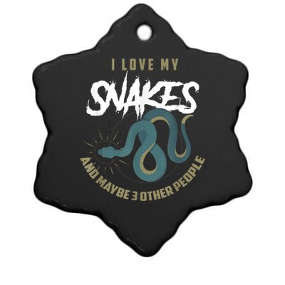 Snake Lover Pet Snake Owner Funny Snake Gift Ceramic Star Ornament