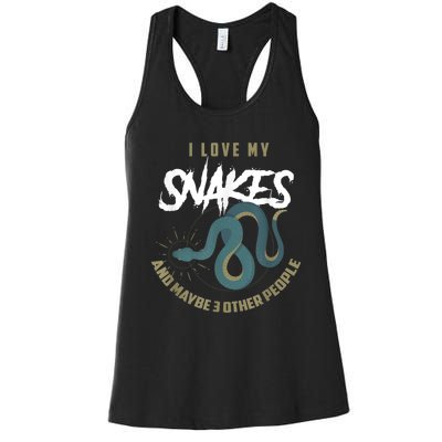 Snake Lover Pet Snake Owner Funny Snake Gift Women's Racerback Tank