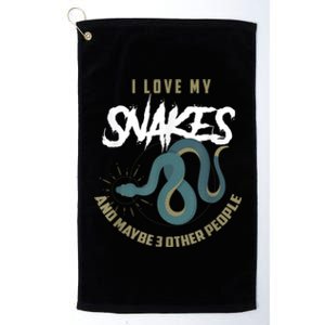 Snake Lover Pet Snake Owner Funny Snake Gift Platinum Collection Golf Towel