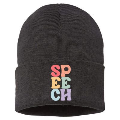 Speech Language Pathologist Speech Therapy SLP Sustainable Knit Beanie